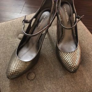 Sexy Snake Via Spiga Metallic Heels
